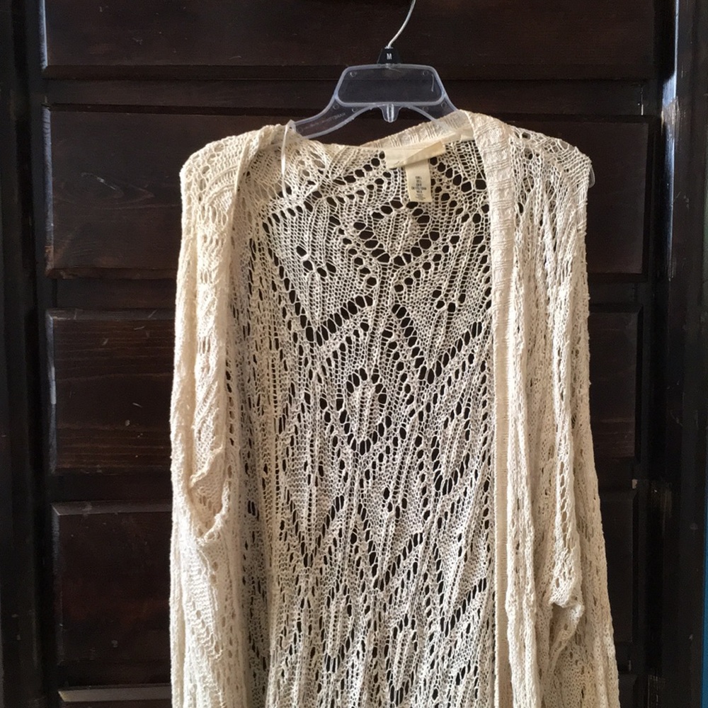 Long droopy loose cardigan